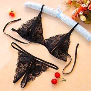 2 piece black bra and panty set